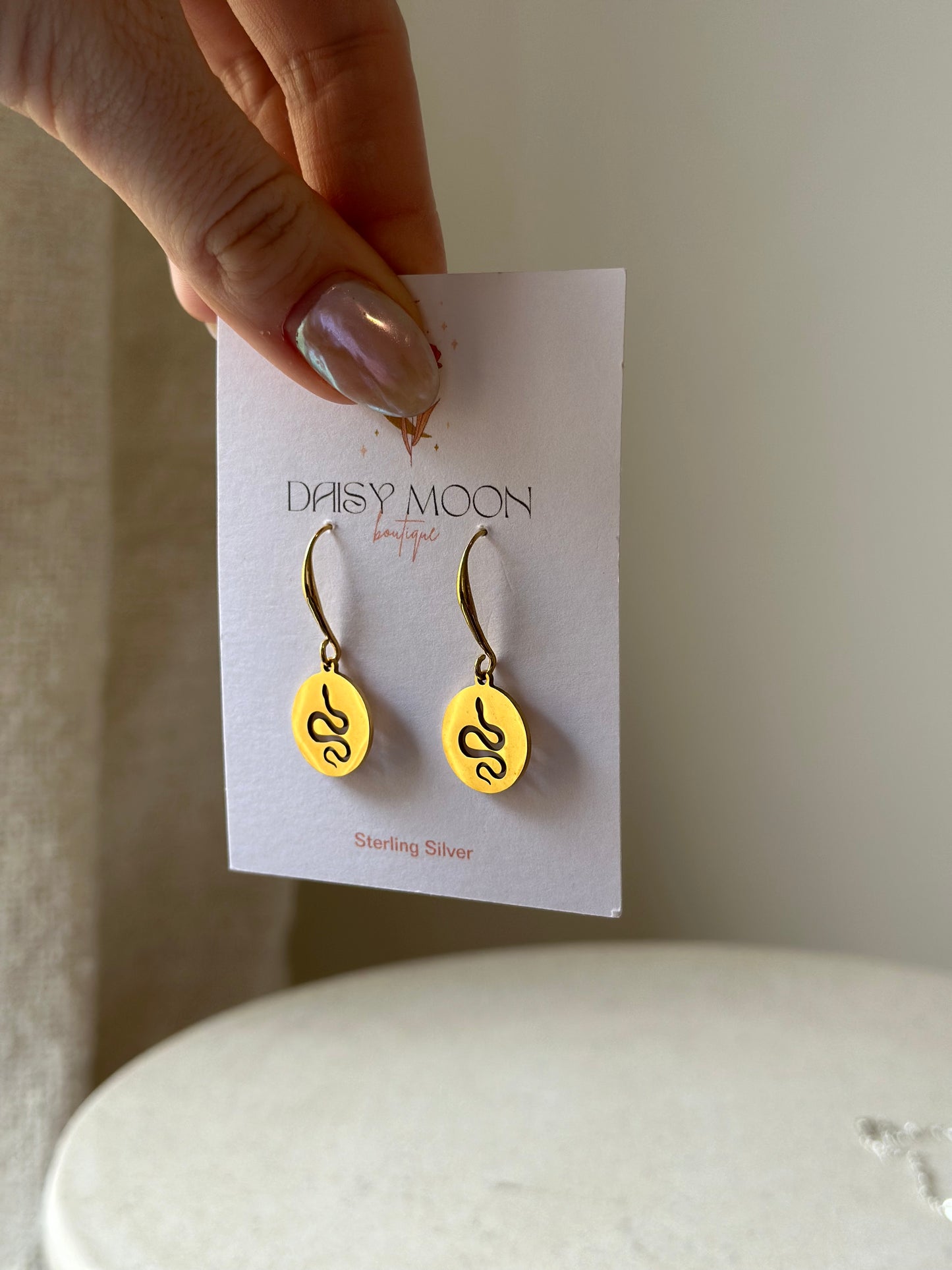 Snake Coin Earrings